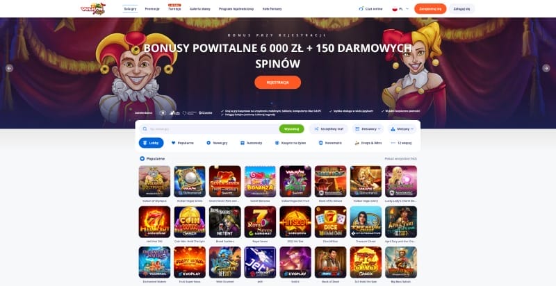 casino vulkan vegas main page